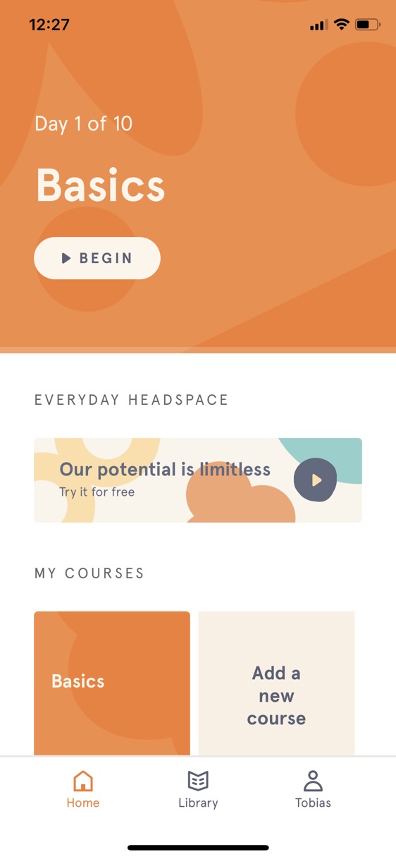 Screenshot of Headspace