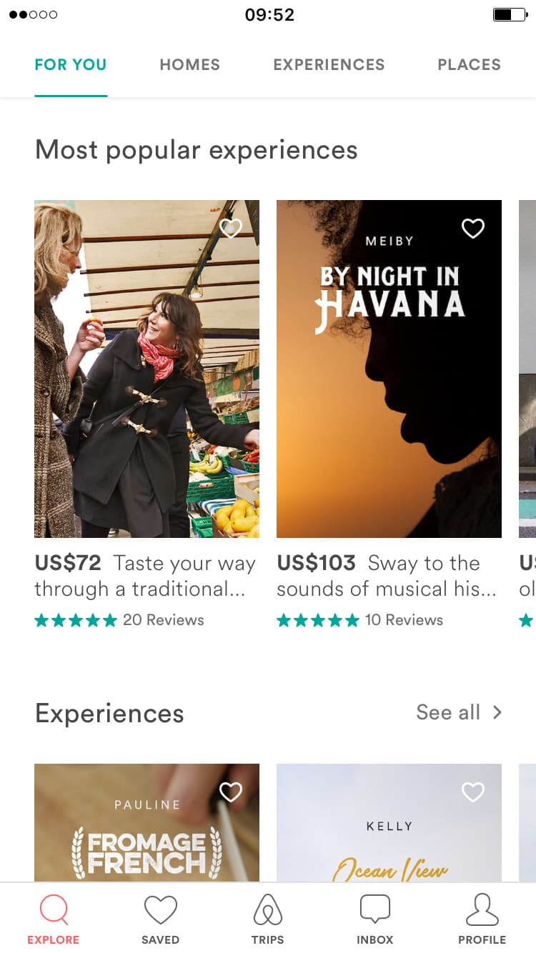 Screenshot of Airbnb