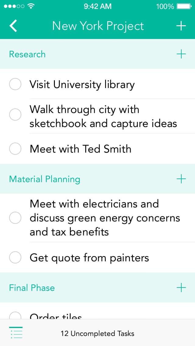Screenshot of Checkmark