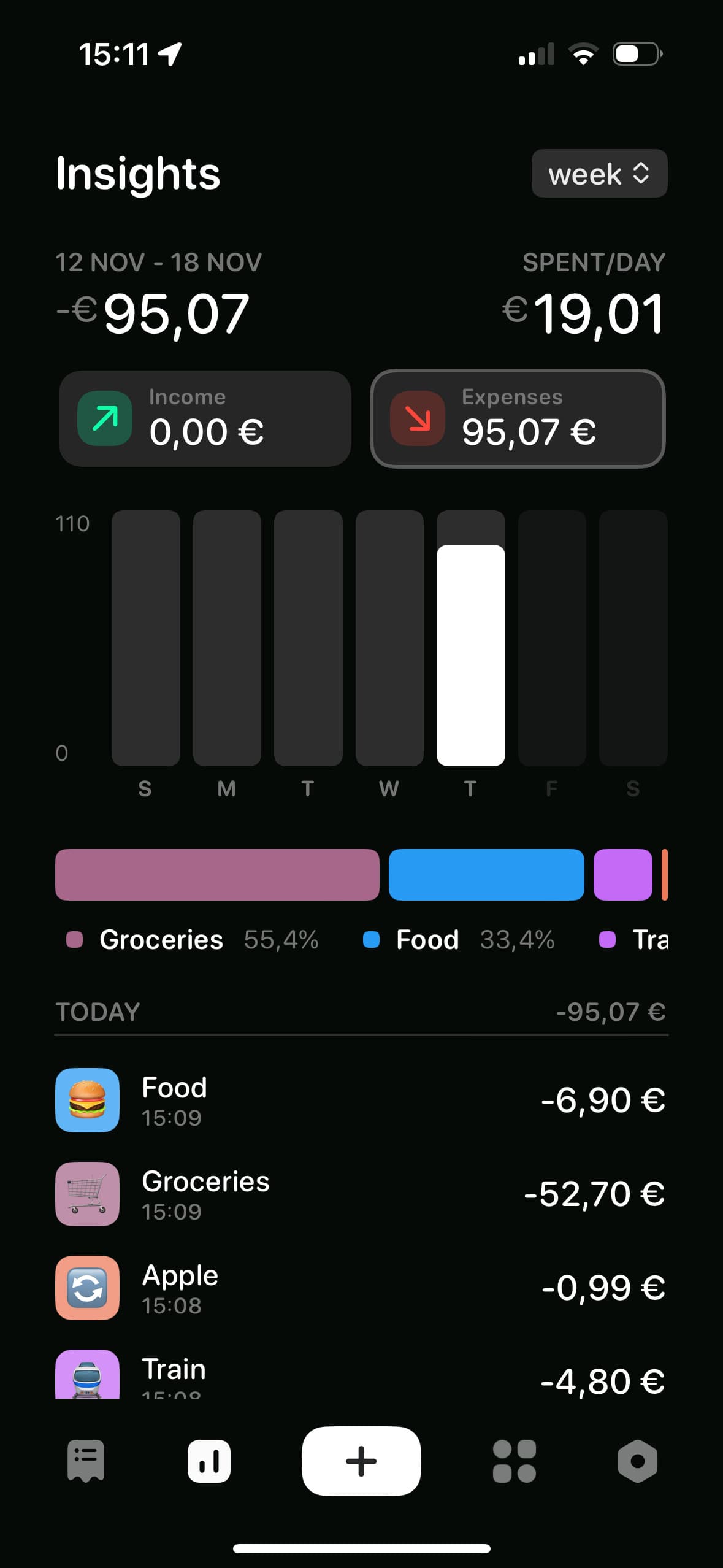 Screenshot of Dime