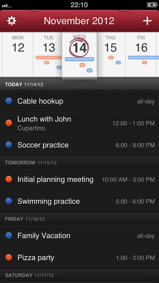 Screenshot of Fantastical