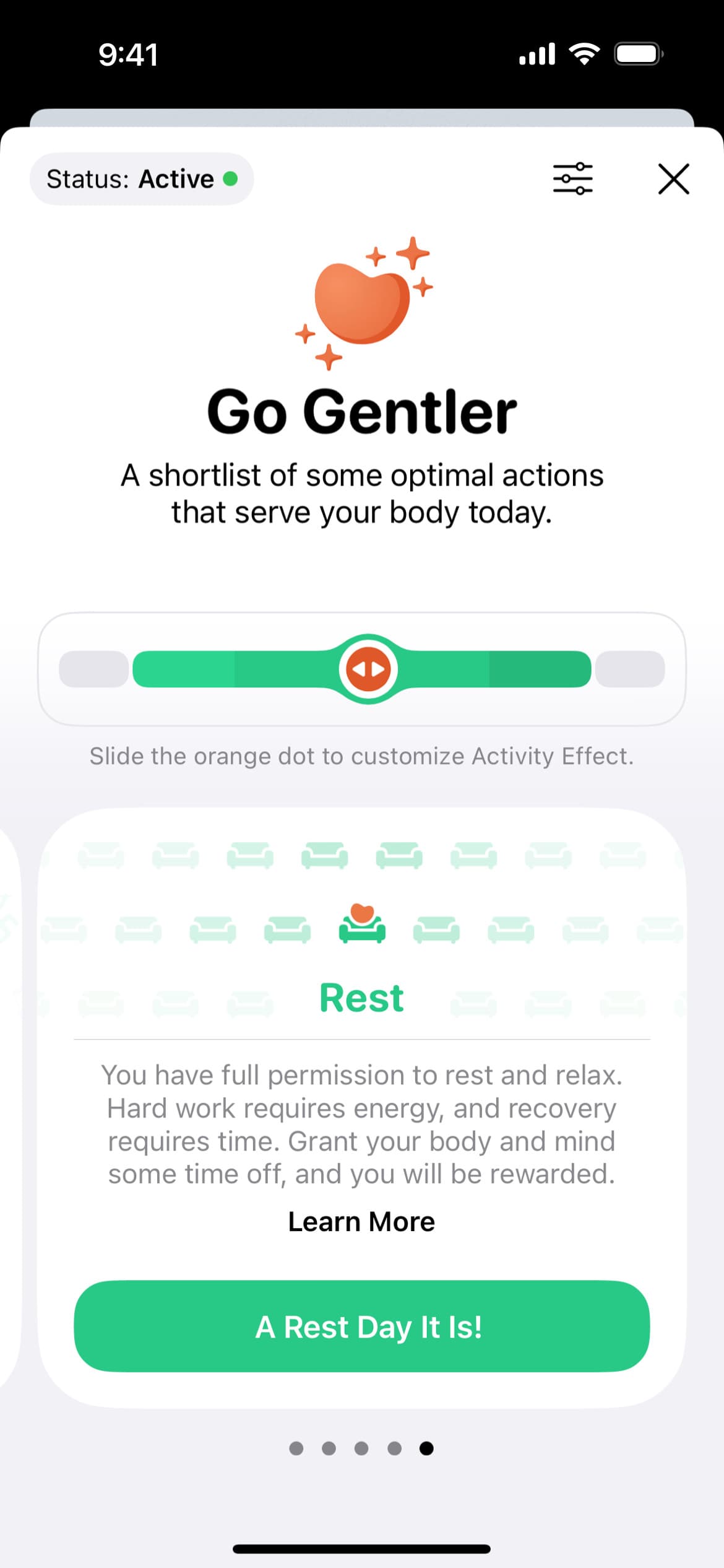 Screenshot of Gentler Streak