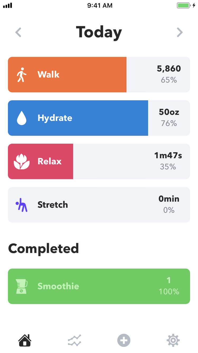 Screenshot of HabitMinder