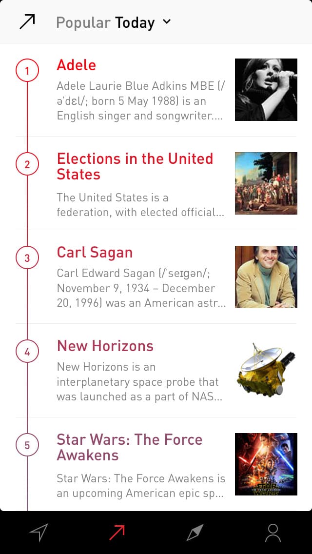 Screenshot of Inquire