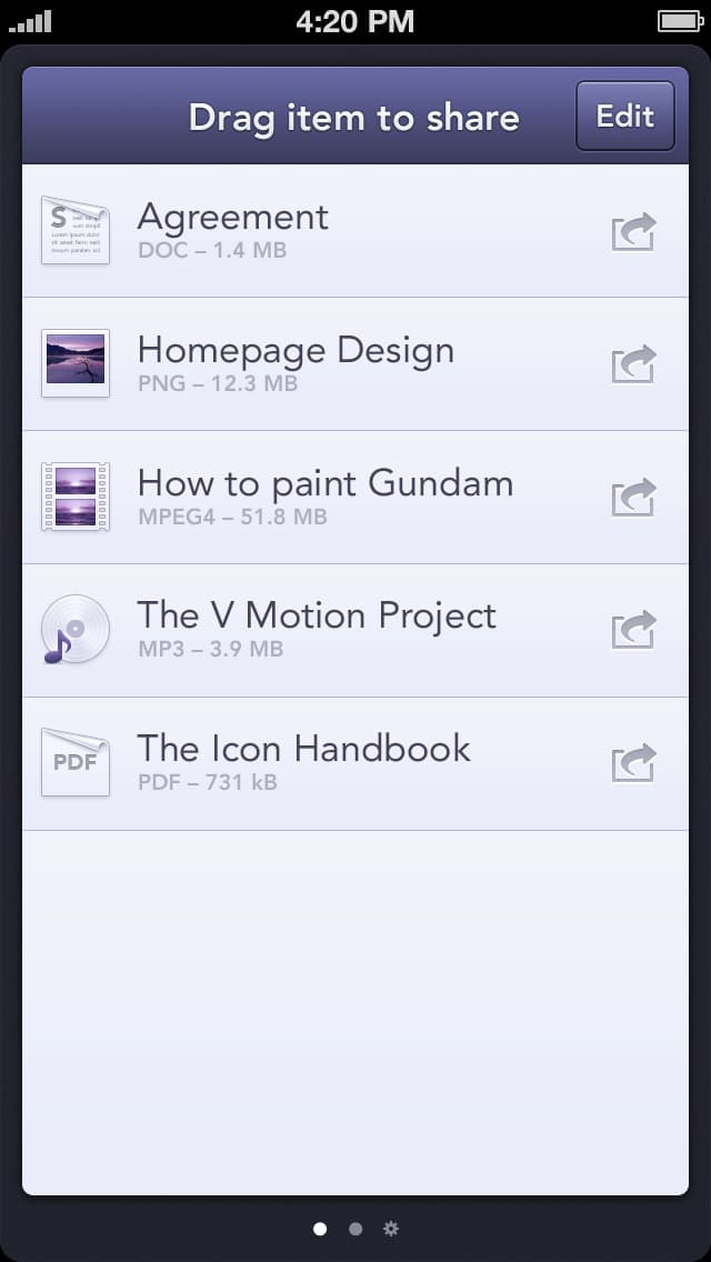 Screenshot of Instashare