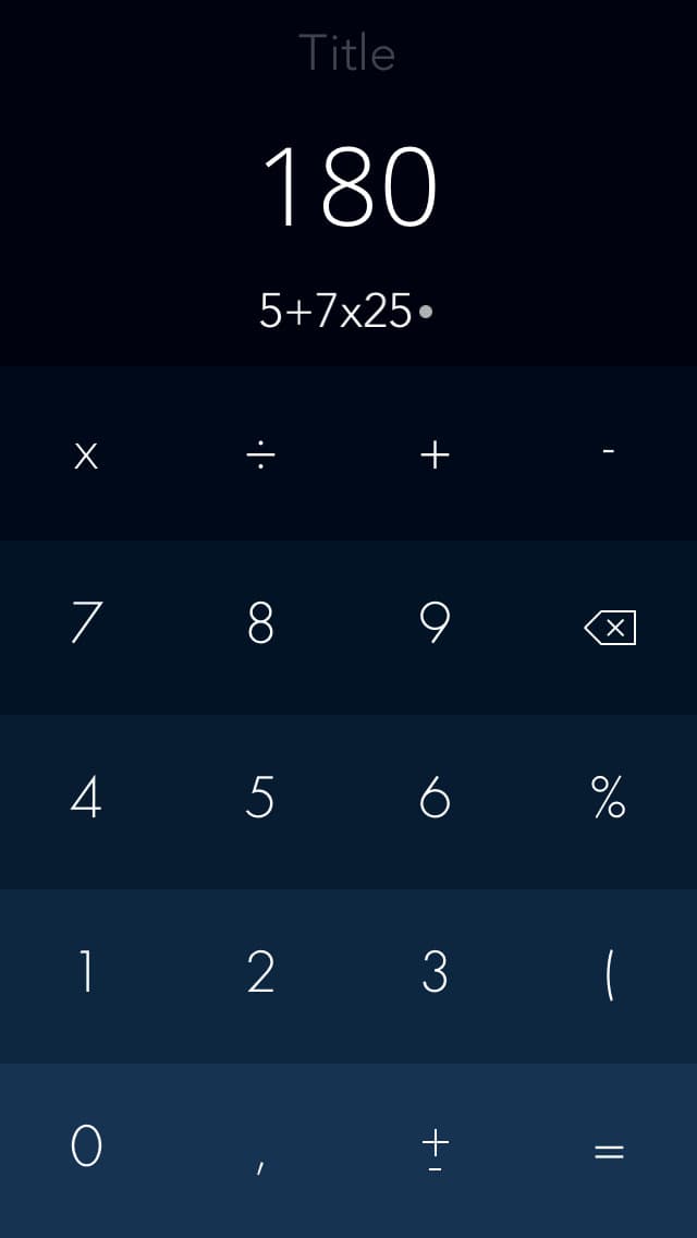 Screenshot of Luna Calculator