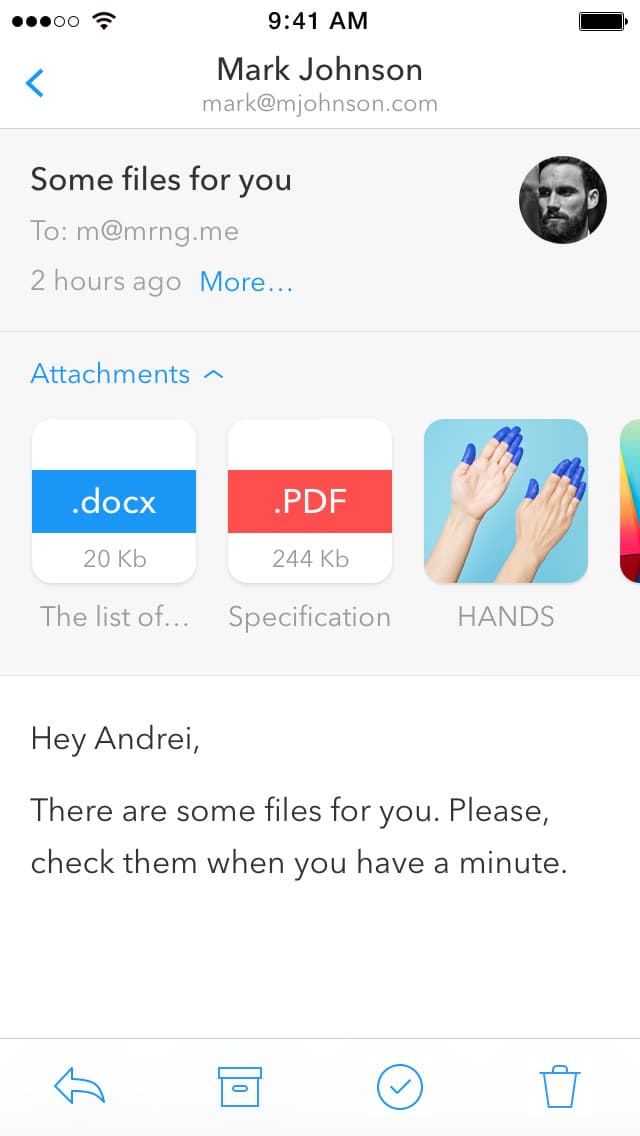 Screenshot of Morning Mail