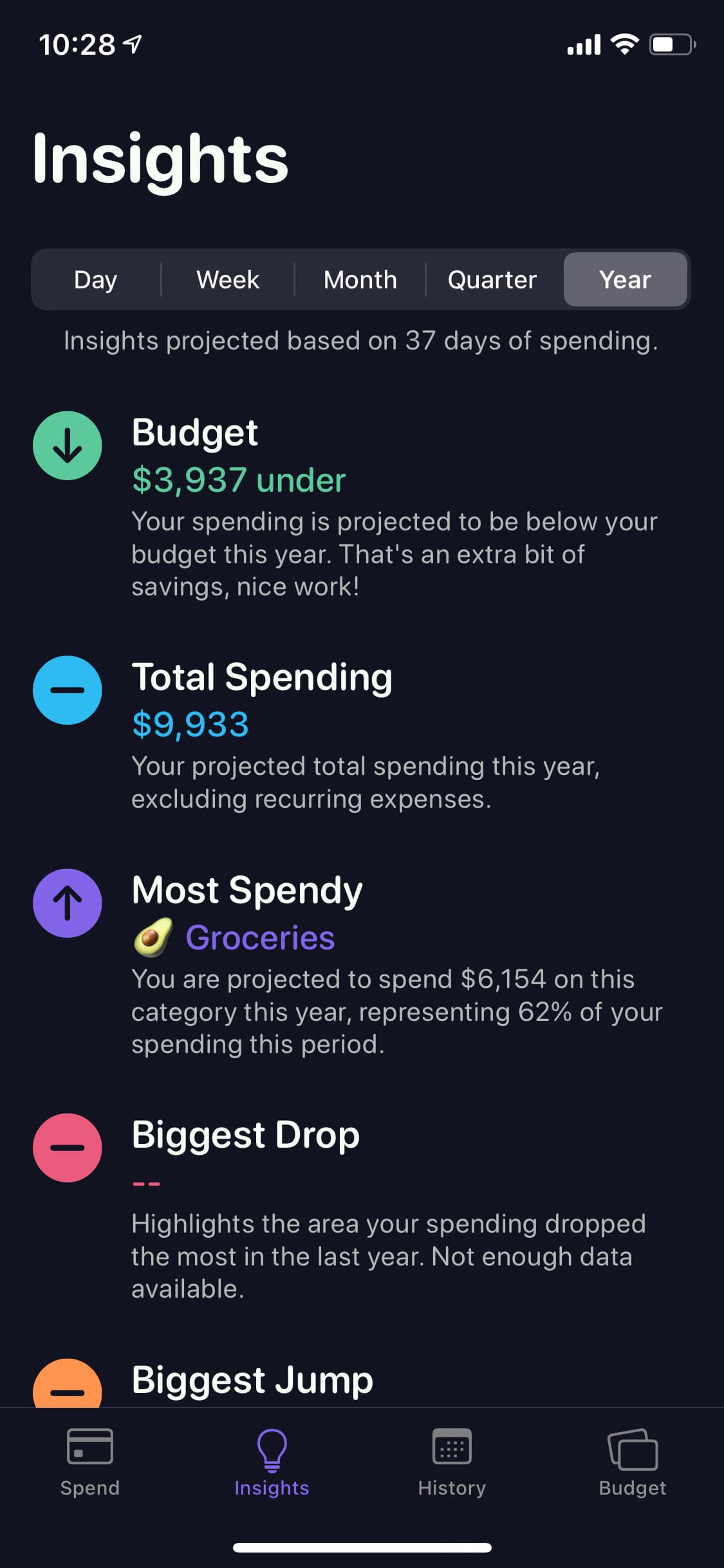 Screenshot of Nudget