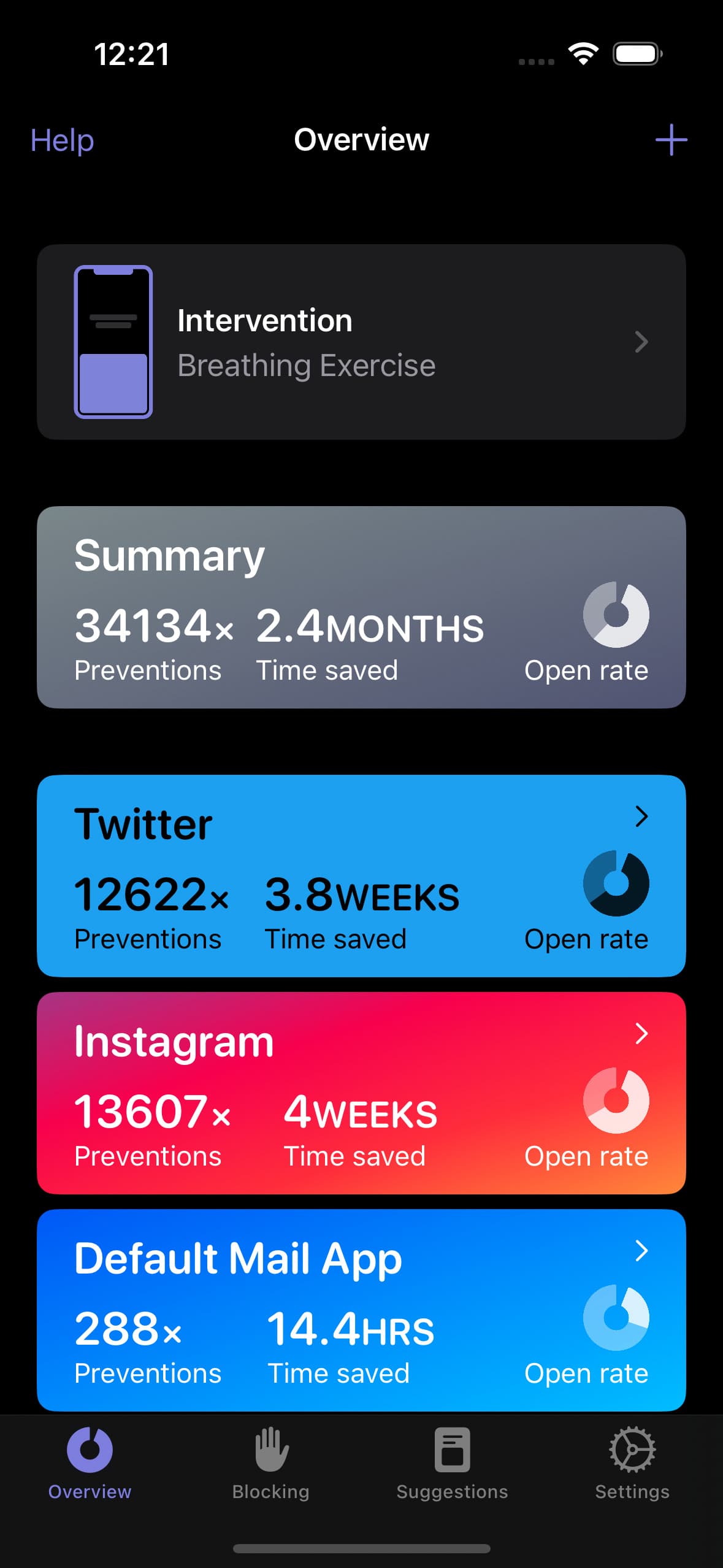 Screenshot of one sec