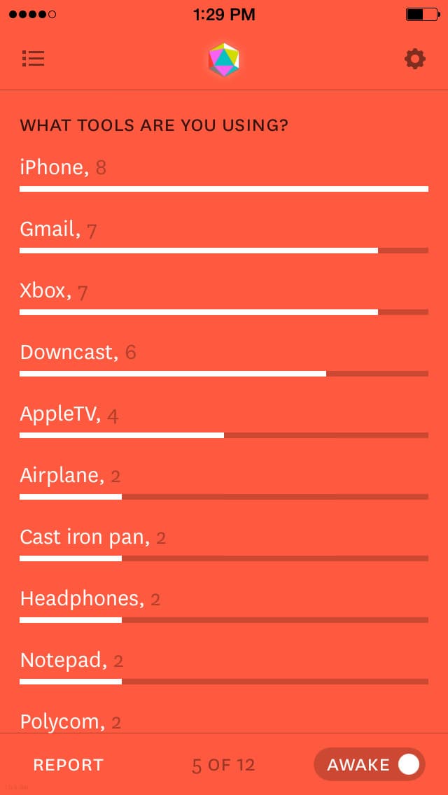 Screenshot of Reporter App