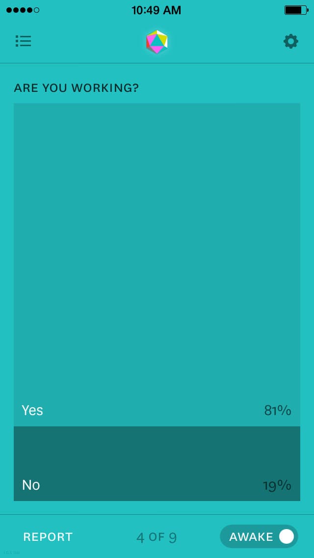 Screenshot of Reporter App