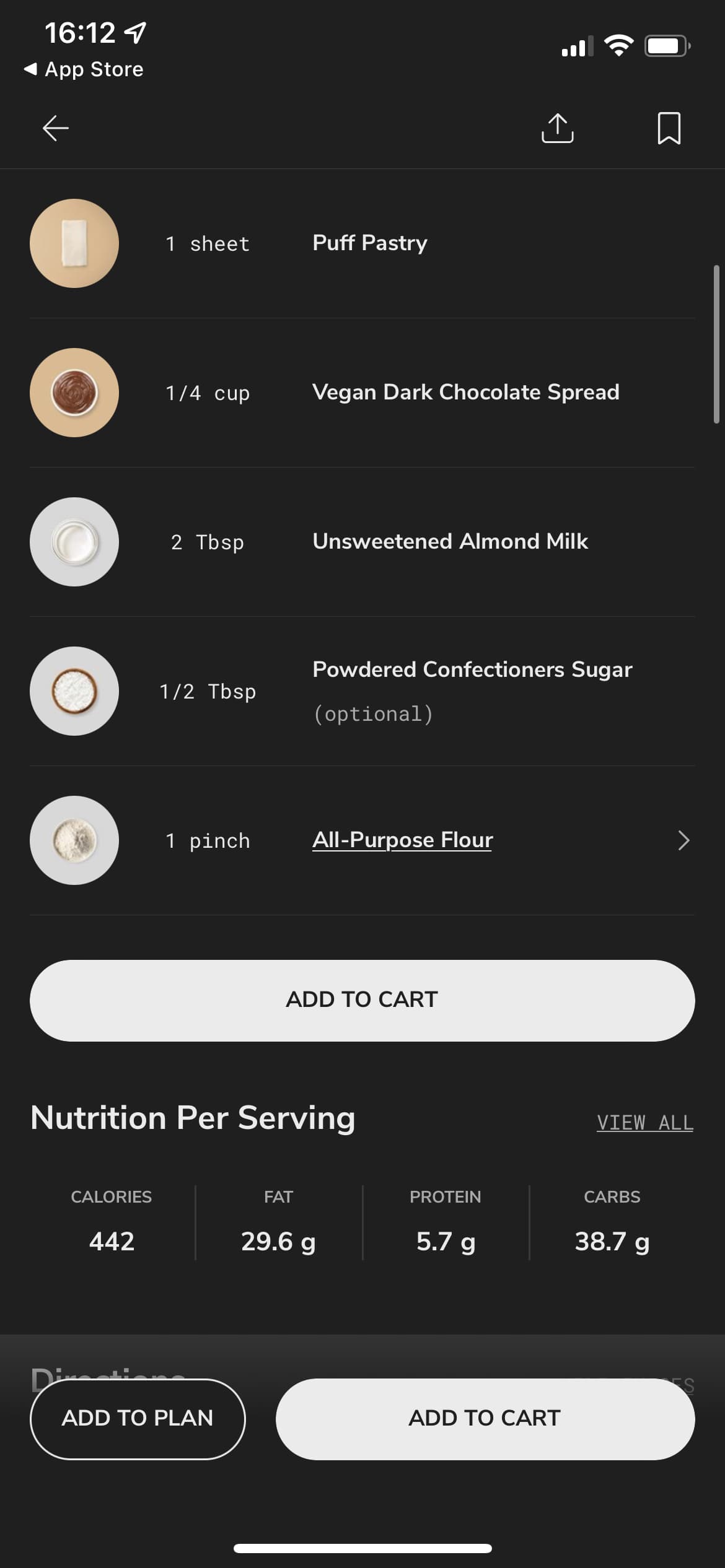 Screenshot of SideChef