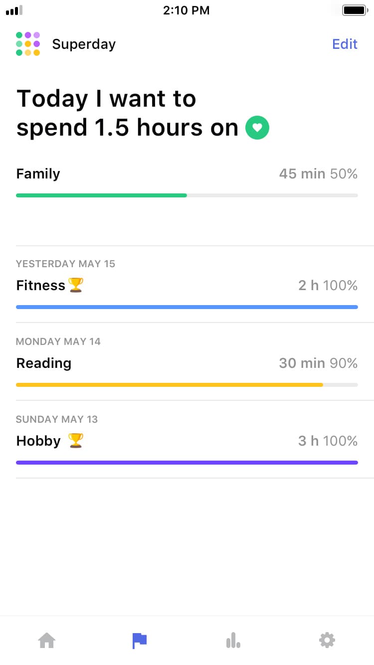 Screenshot of Superday