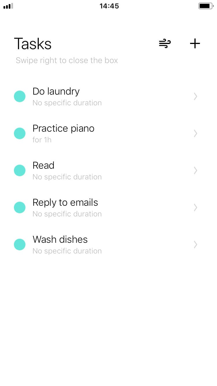 Screenshot of TaskBox