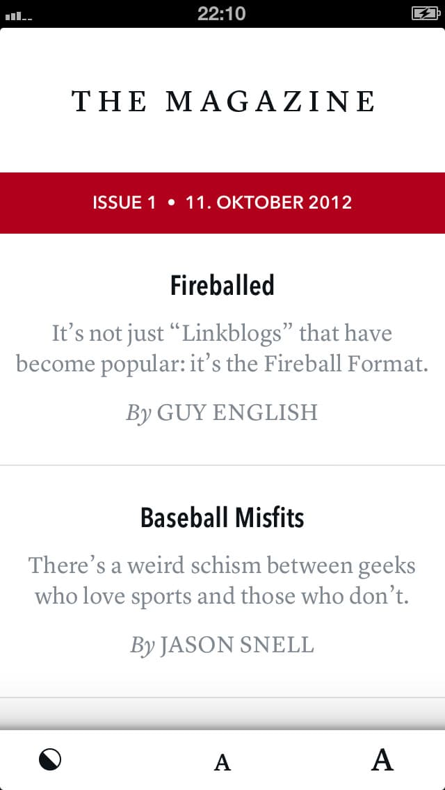 Screenshot of The Magazine