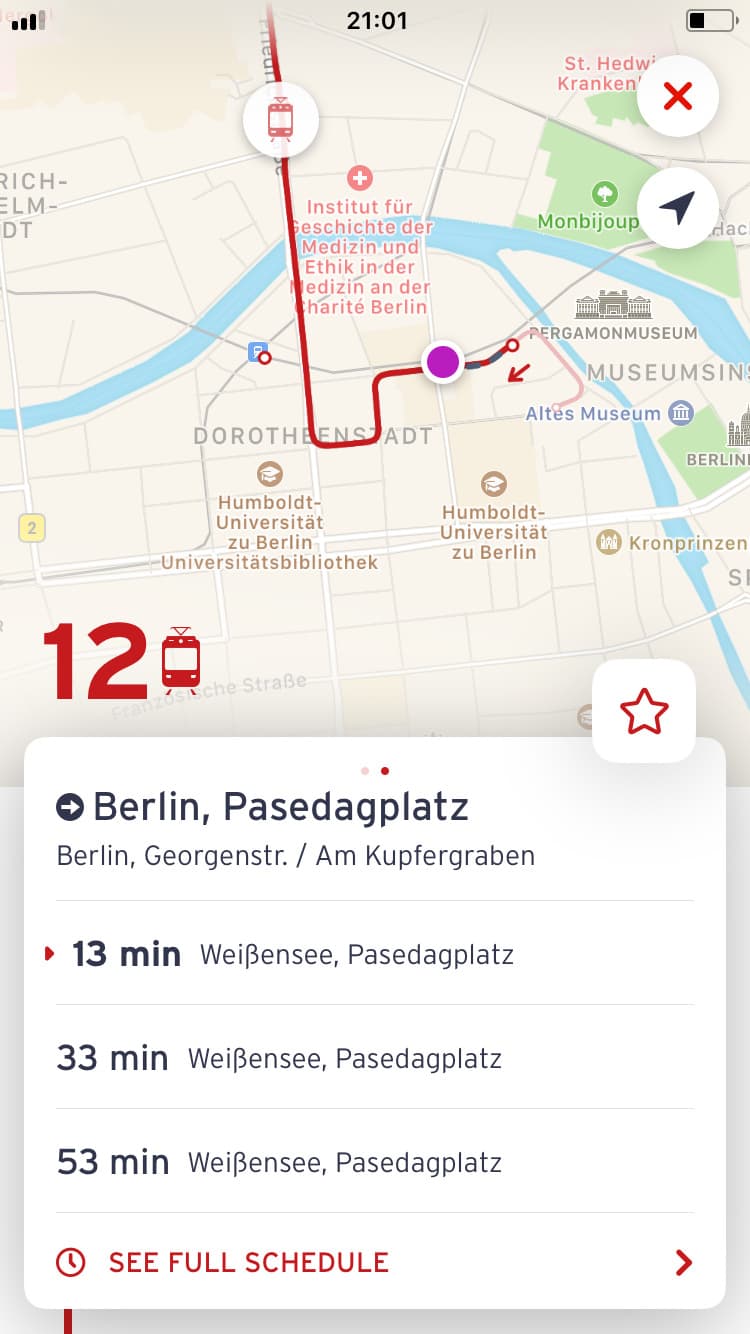Screenshot of Transit