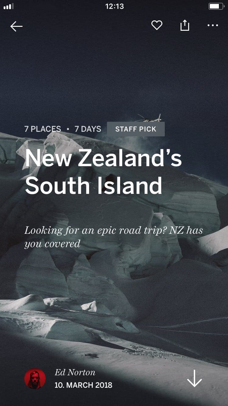 Screenshot of Trips