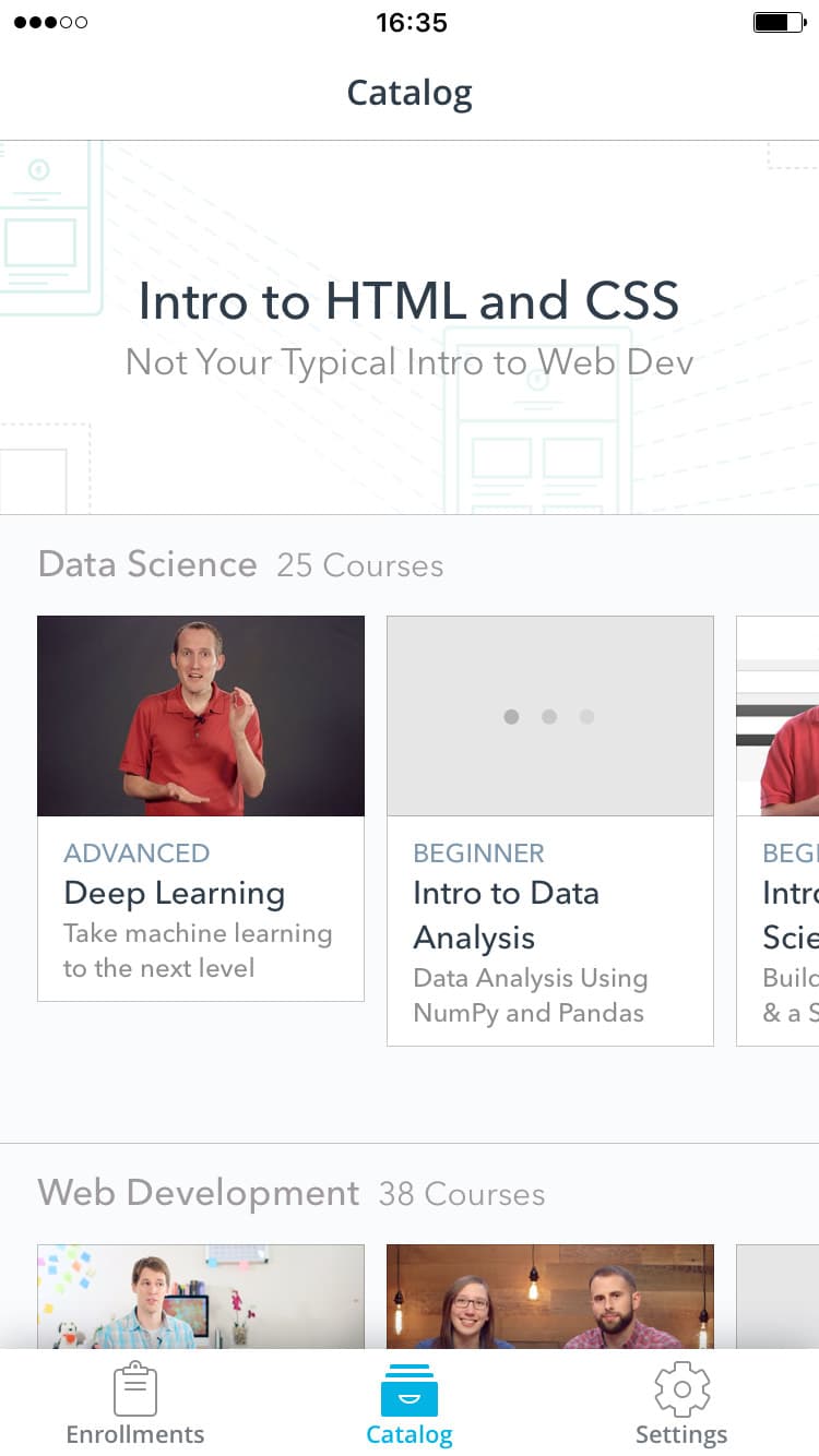 Screenshot of Udacity