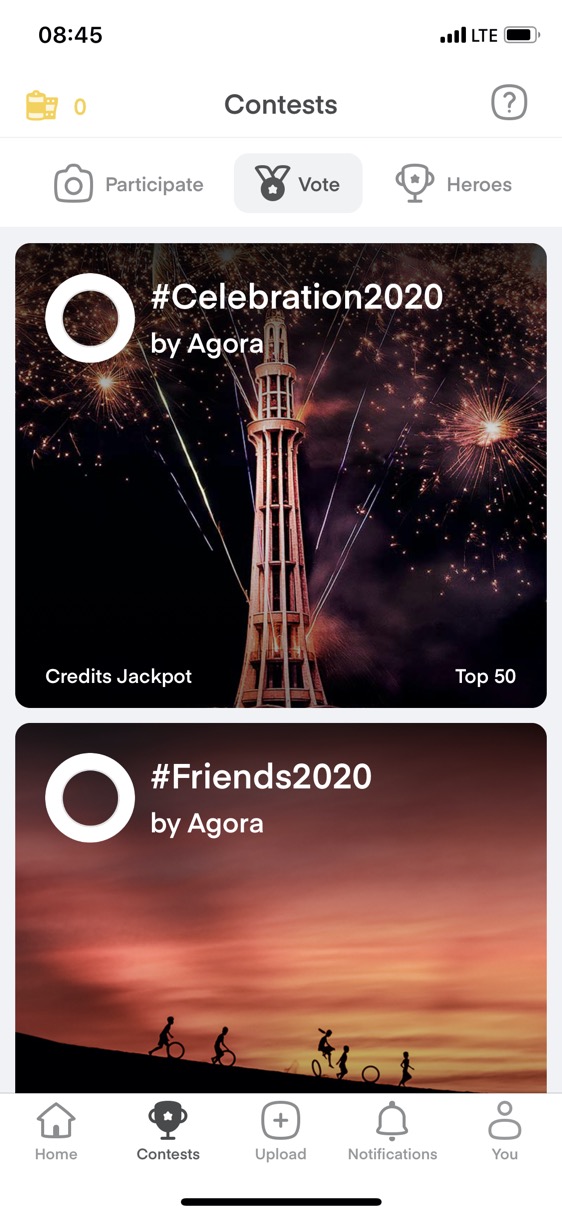 Screenshot of Agora