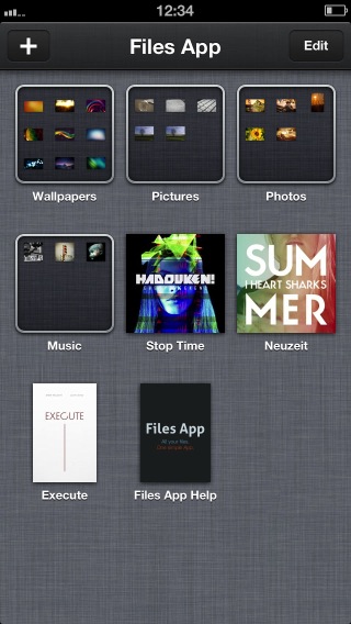 Screenshot of Files App