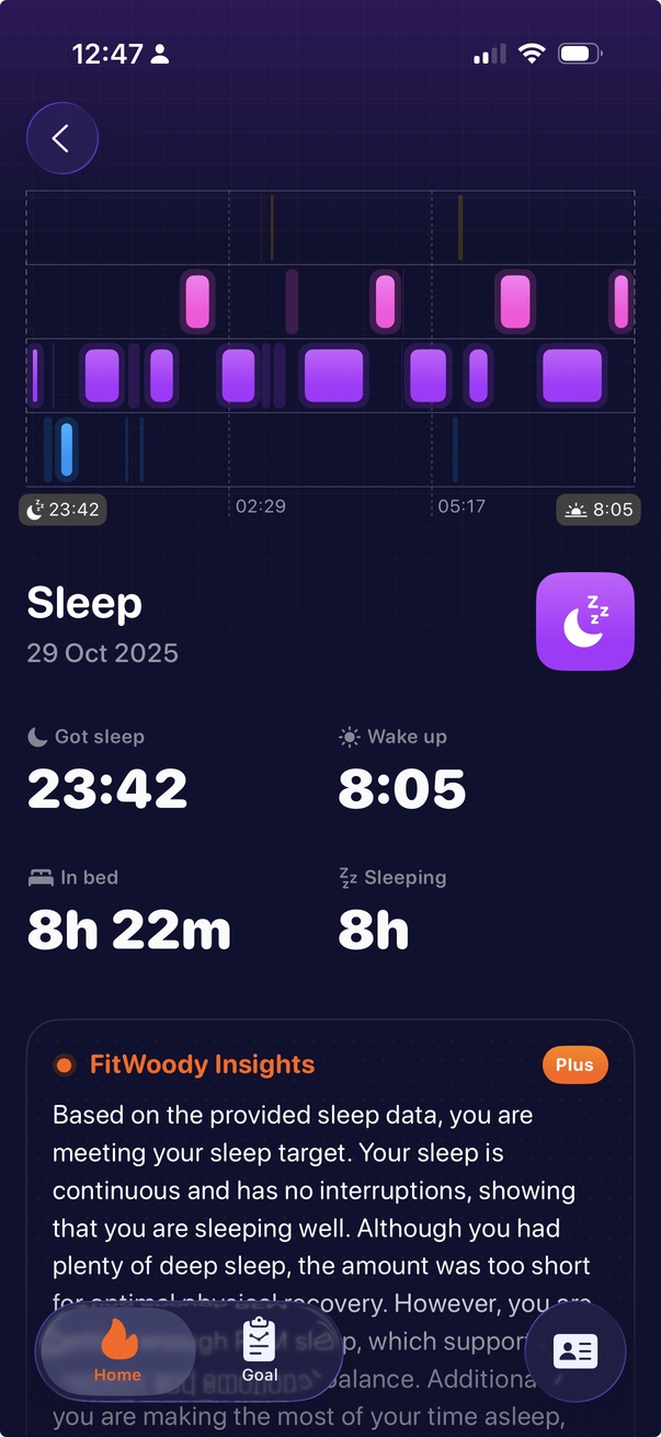 Screenshot of FitWoody